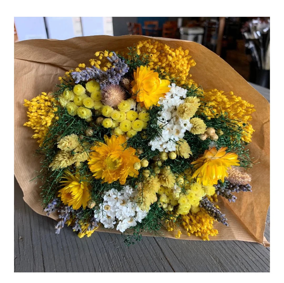 Sunny Days Dried Yellow Flower Bouquet - Etsy | Etsy (US)