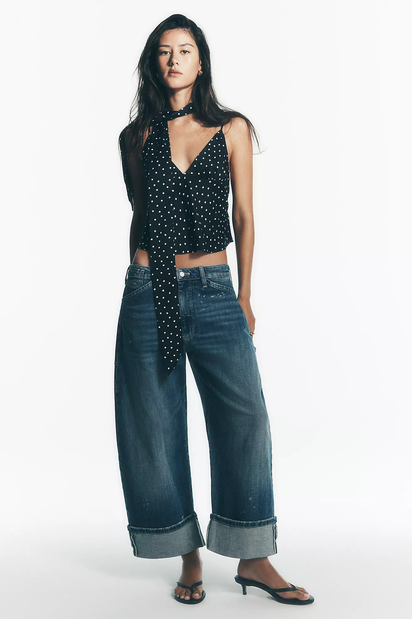 Clara Scarf-Neck Printed V-Neck Cami by Maeve | Anthropologie (US)