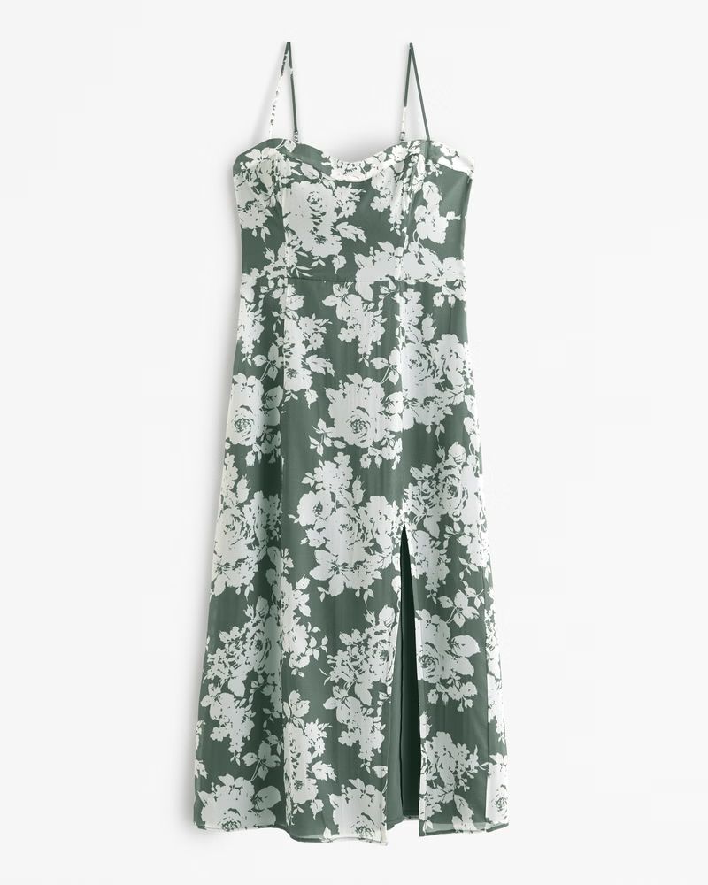 Women's The A&F Camille Midi Dress | Women's New Arrivals | Abercrombie.com | Abercrombie & Fitch (UK)