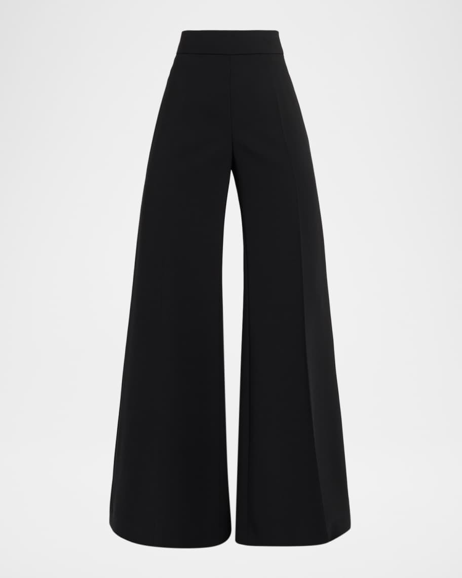 Carolina Herrera High-Rise Wide Leg Wool Pants | Neiman Marcus