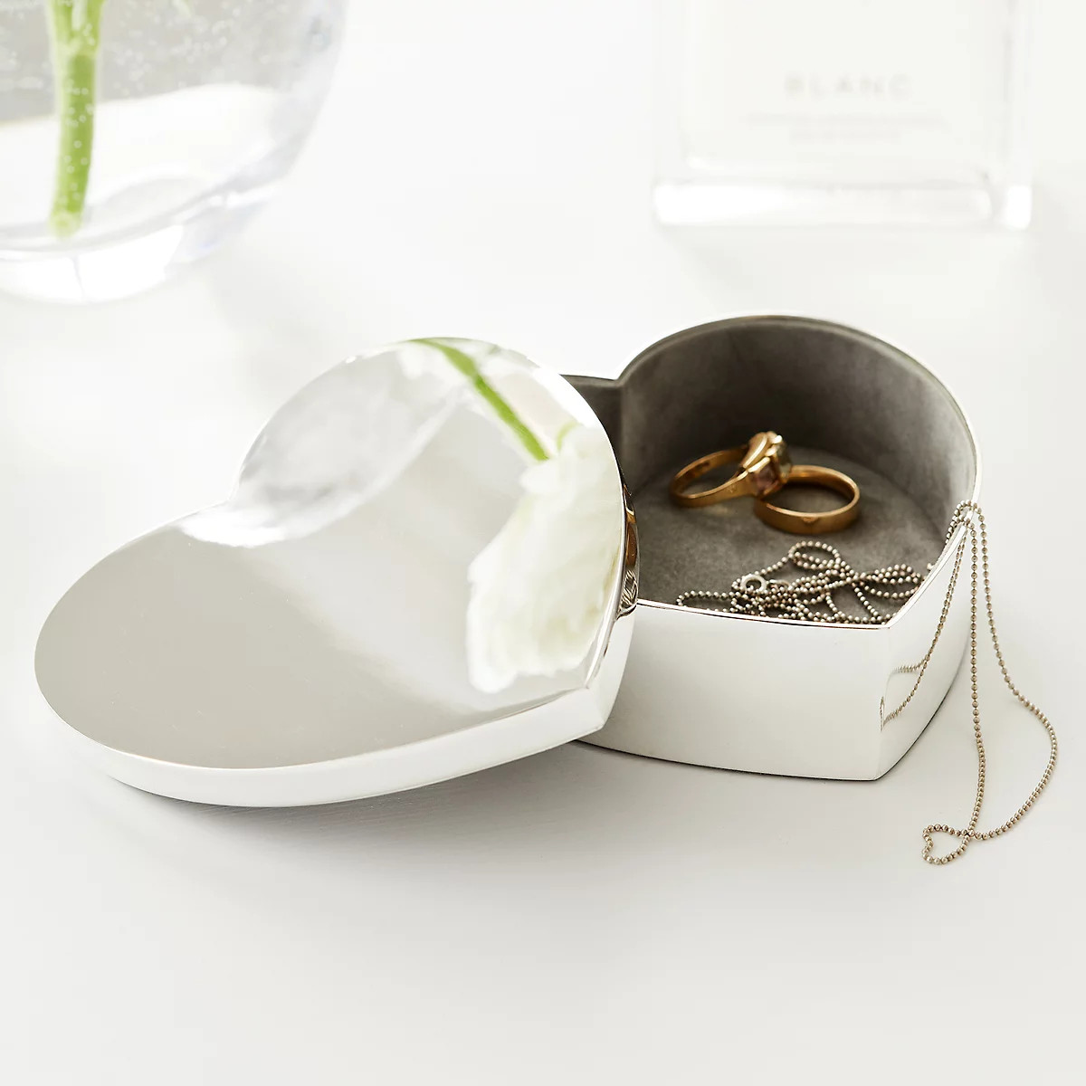 Silver Plated Heart Box | The White Company UK & ROW
