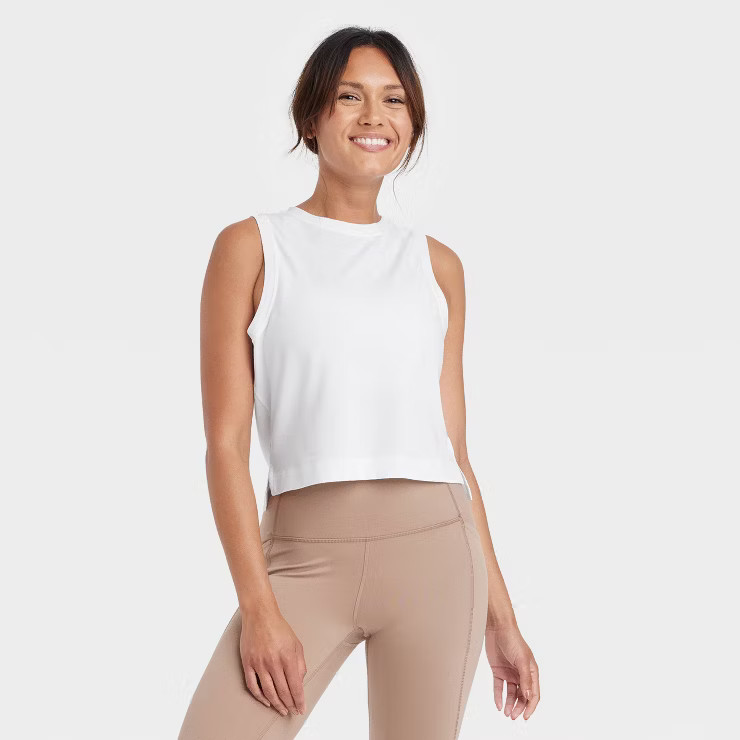 Women's Cropped Active Tank Top - All in Motion™ | Target
