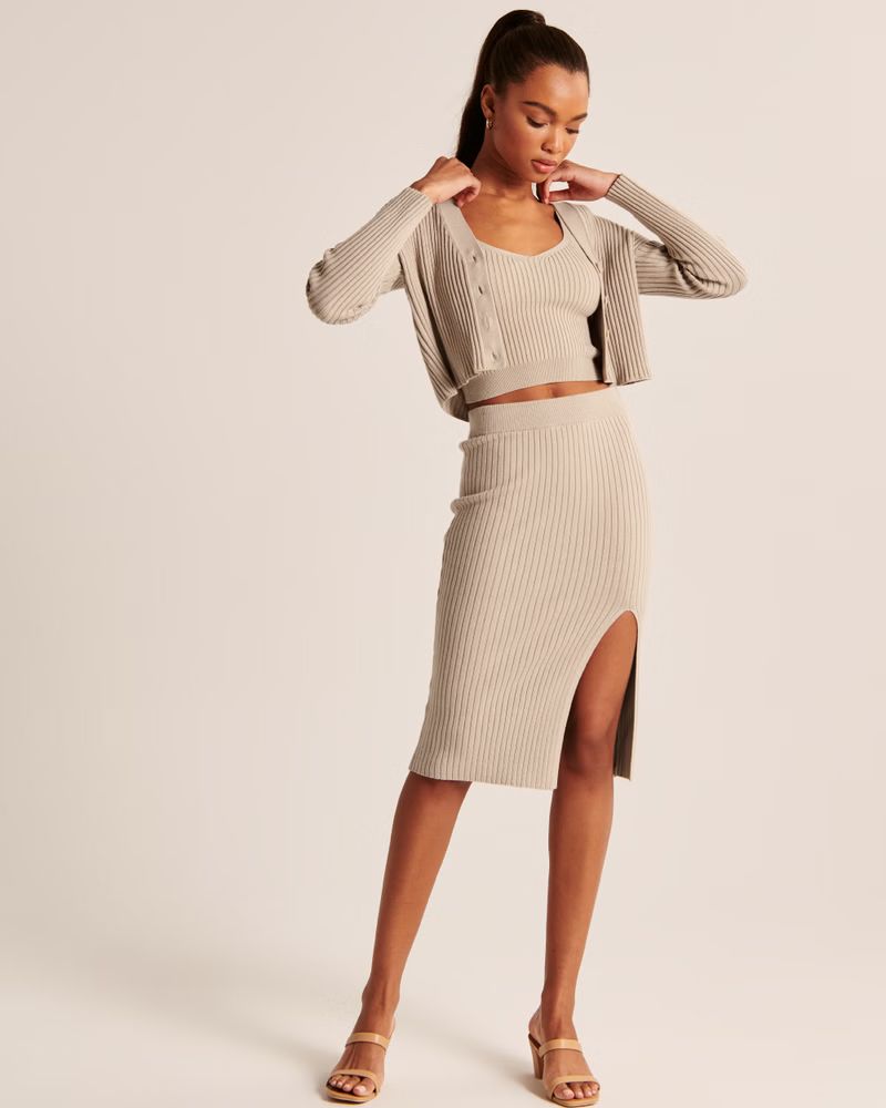 Sweater Midi Skirt | Abercrombie & Fitch (US)