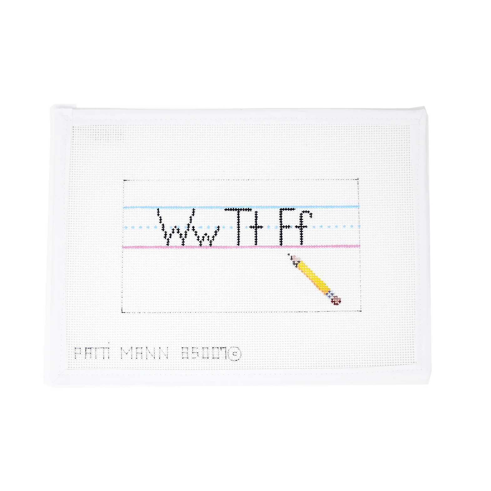 Paper and Pencil WTF | Greystone Needlepoint