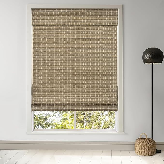 LazBlinds Cordless Bamboo Roman Shades, Privacy Blinds for Interior Windows, Room Darkening Roll ... | Amazon (US)