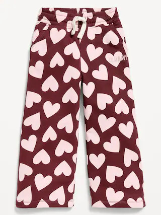 Logo Graphic Wide-Leg Sweatpants for Toddler Girls | Old Navy (US)