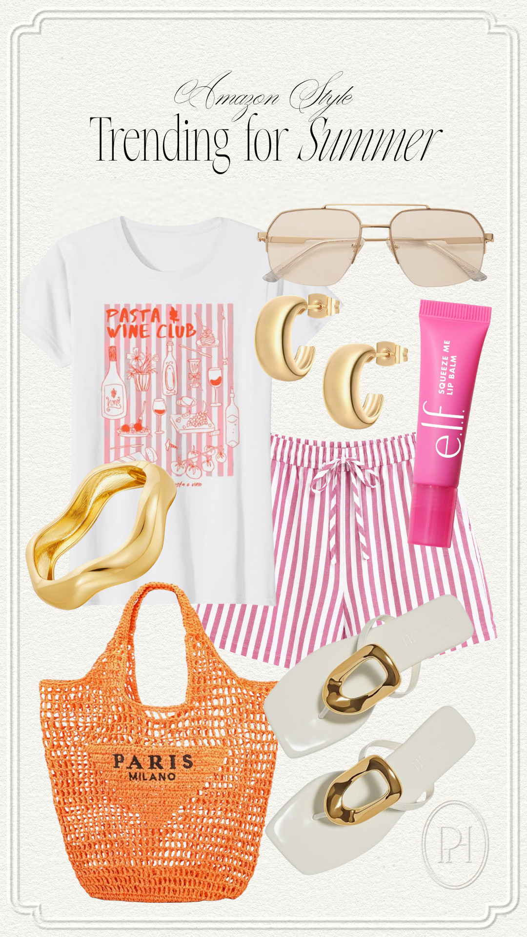 Loving these Amazon finds that are perfect for summertime!

summer trends, style trends, graphic tees, striped pink shorts, summer fashion, summer style, summer outfit, summer looks, orange tote bag, beach tote bag, summer handbag, white sandals, gold bangle, gold earrings, small hoop earrings, sunglasses, pink and orange outfit, resort wear, vacation look, mom style, mom outfit, mom looks, lip balm, lip gloss 

 #LTKgrwm #LTKootd #LTKmomlife