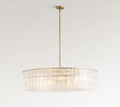 Avalon Cast Glass Round Chandelier (42") | Pottery Barn (US)