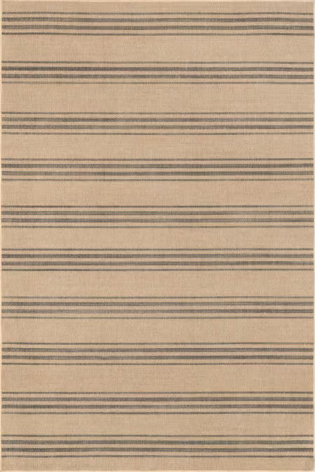 Natural Taproot Easy-Jute Washable Striped 4' x 6' Area Rug | Rugs USA