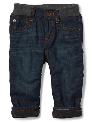 Gap Baby My First Fleece-Lined Straight Jeans Medium Wash Size 0-3 M | Gap US