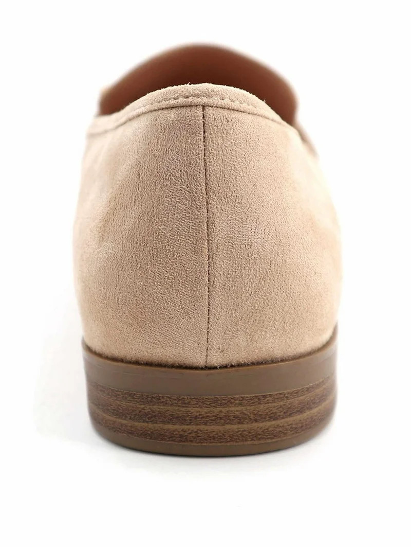 Time and Tru Women's Faux Microsuede Buckle Loafers, Sizes 6-11 | Walmart (US)