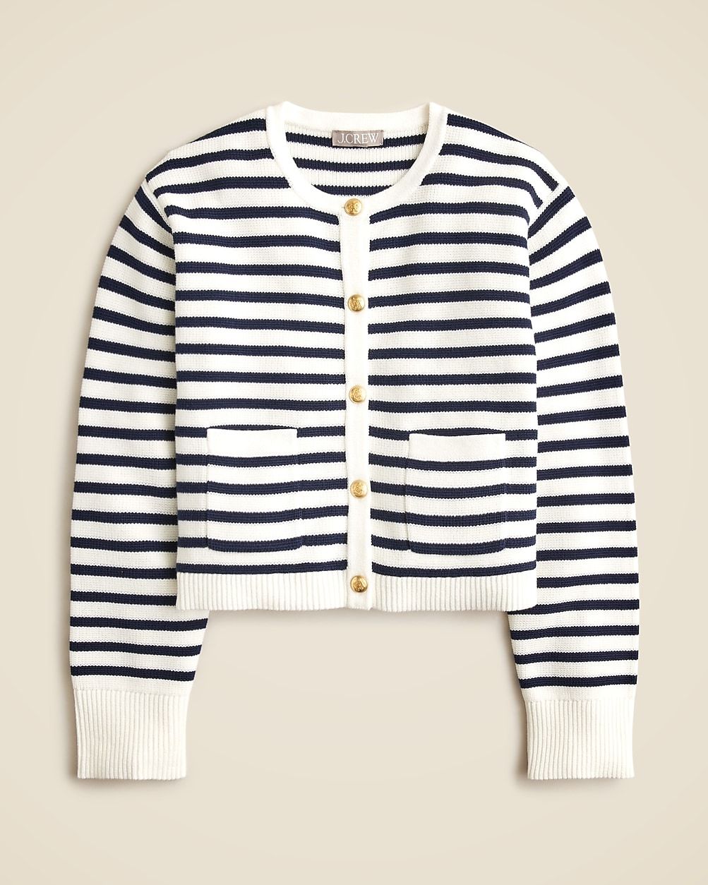 New relaxed Emilie sweater lady jacket in stripe | J. Crew US