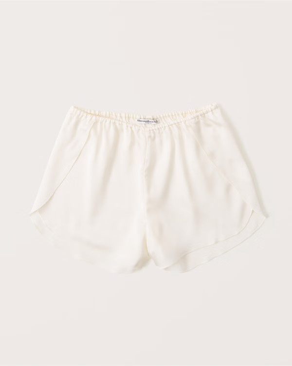 Women's Satin Sleep Shorts | Women's Matching Sets | Abercrombie.com | Abercrombie & Fitch (US)