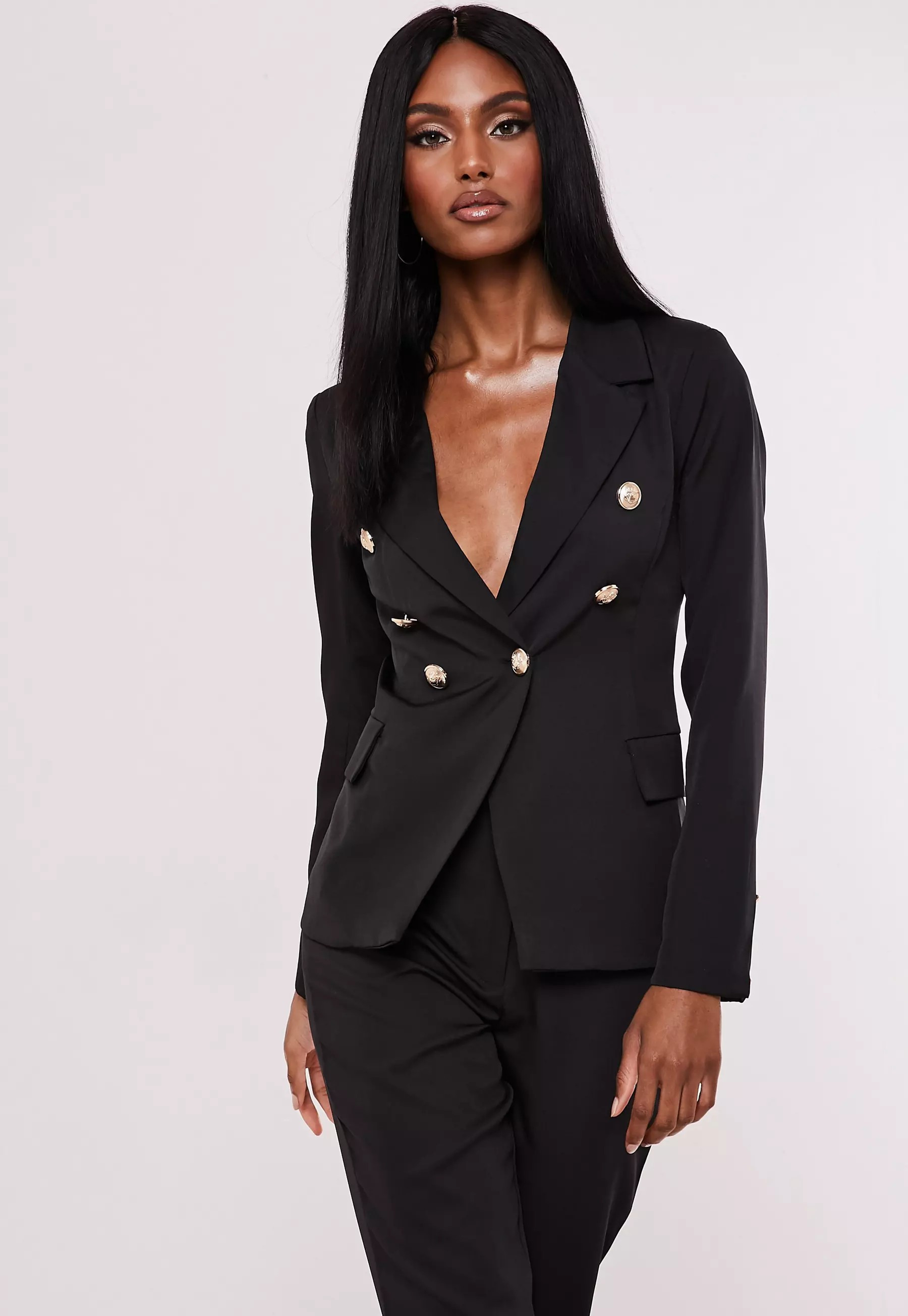 Black Co Ord Military Blazer | Missguided (US & CA)