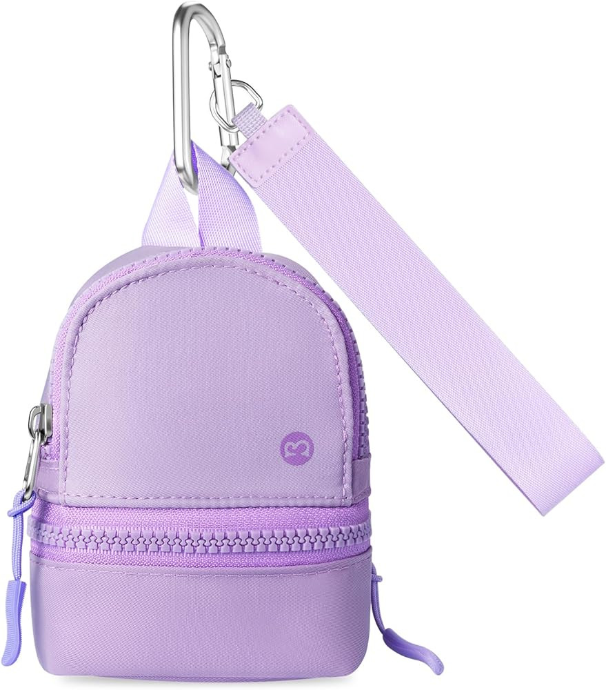 Babysun Mini Backpack Keychain Wristlet Pouch Small Change Coin Purse Cute Zipper Wallet With 3 R... | Amazon (US)