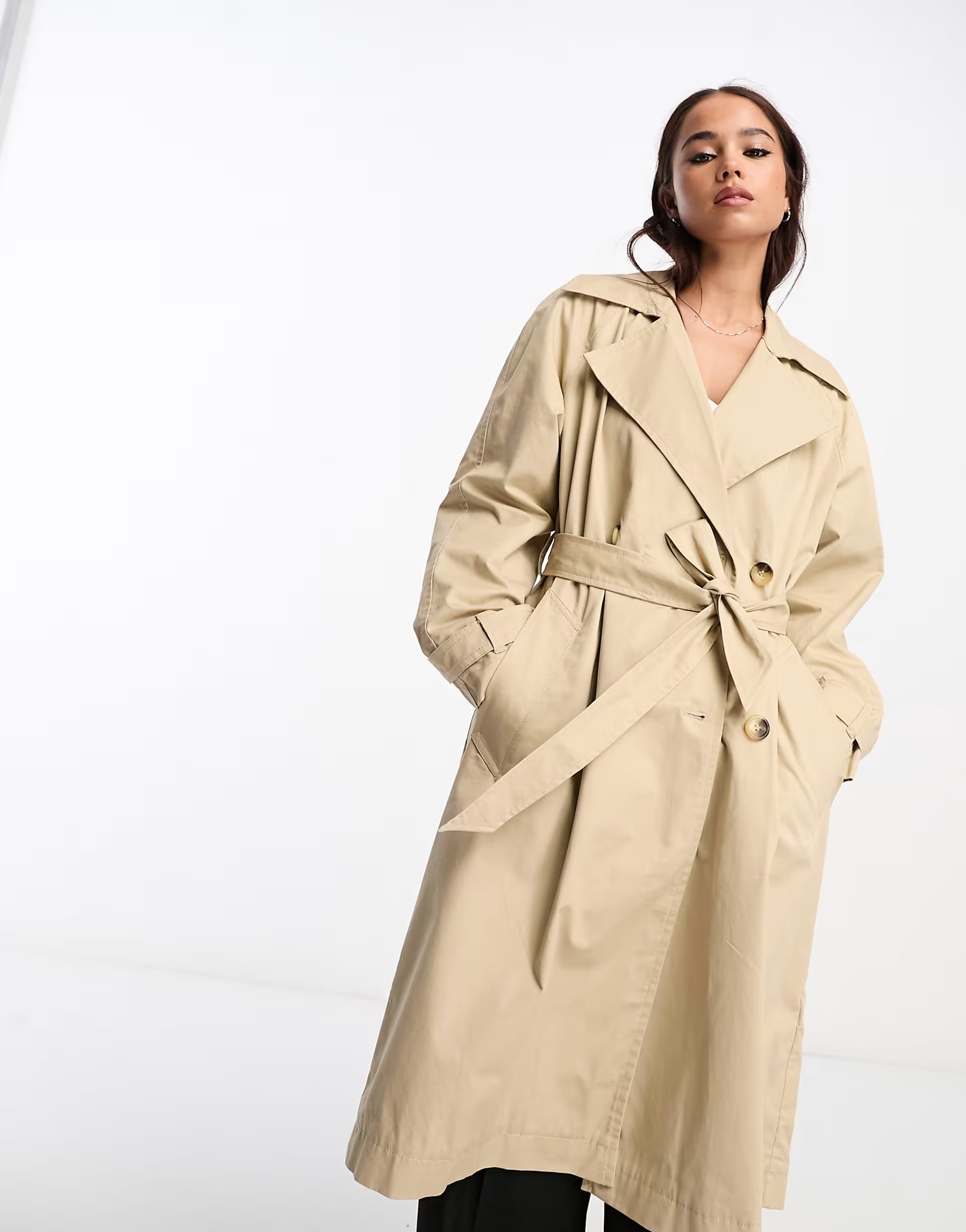 Bershka – Trenchcoat in Kamelbraun | ASOS (Global)
