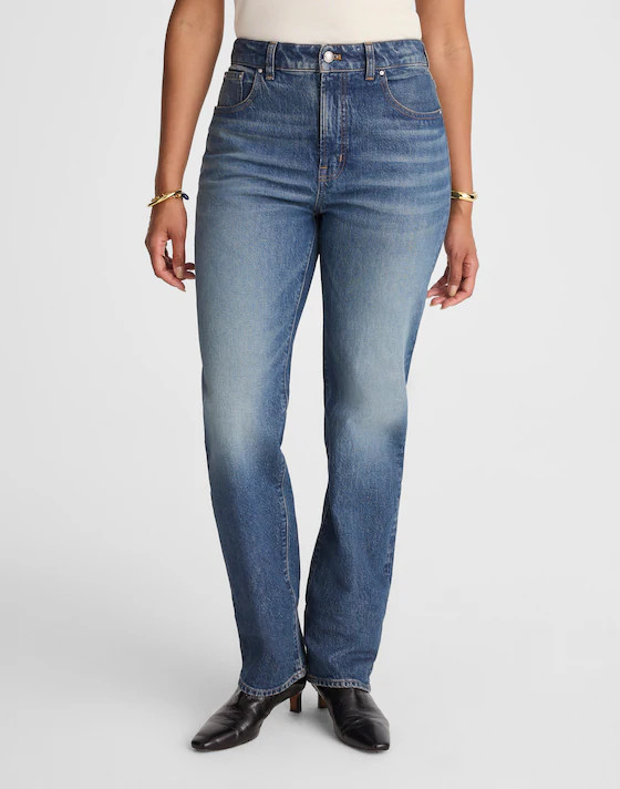 The Curvy Longline Straight Jean in Greendale Wash | Madewell | Madewell