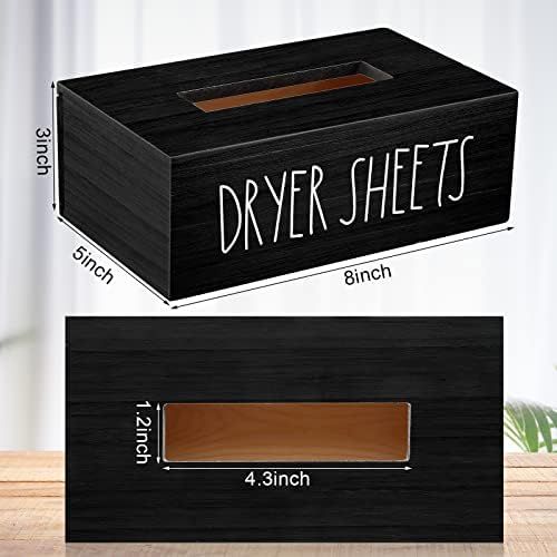 Dryer Sheet Dispenser Laundry Sheet Holder Rustic Farmhouse Style Dryer Sheet Container Fabric Softe | Amazon (US)