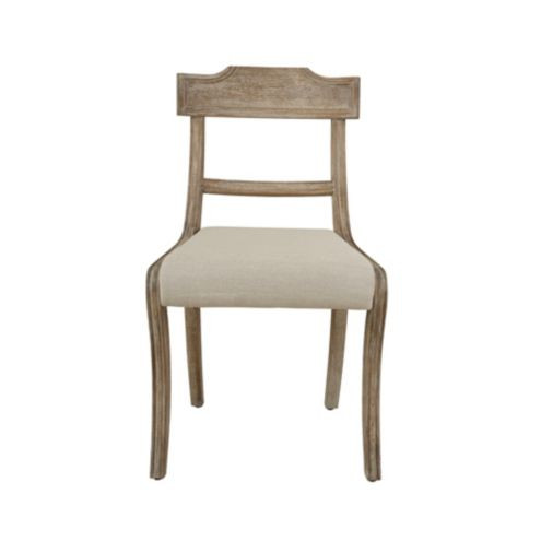 SK Henri Dining Chairs Set of 2 with Flax Linen Slip Seat & Washed Oak Finish | Ballard Designs, Inc.