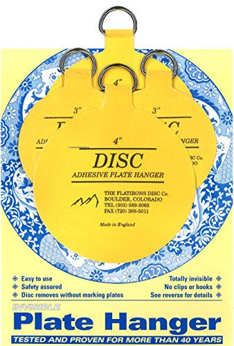 Flatirons Disc Adhesive Plate Hanger Set (2-3 Inch and 2-4 Inch Hangers) | Amazon (US)