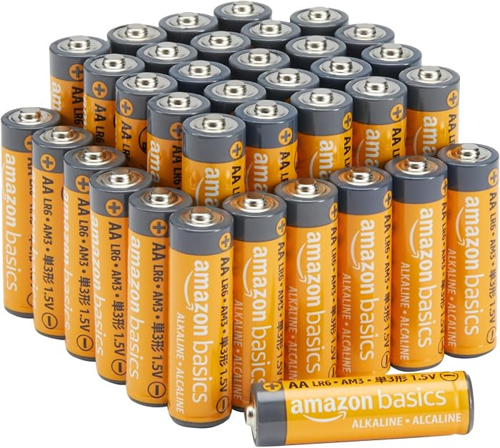 Amazon Basics 36-Pack AA Alkaline Batteries, 1.5 Volt, 10-Year Shelf Life, for Everyday and Profe... | Amazon (US)