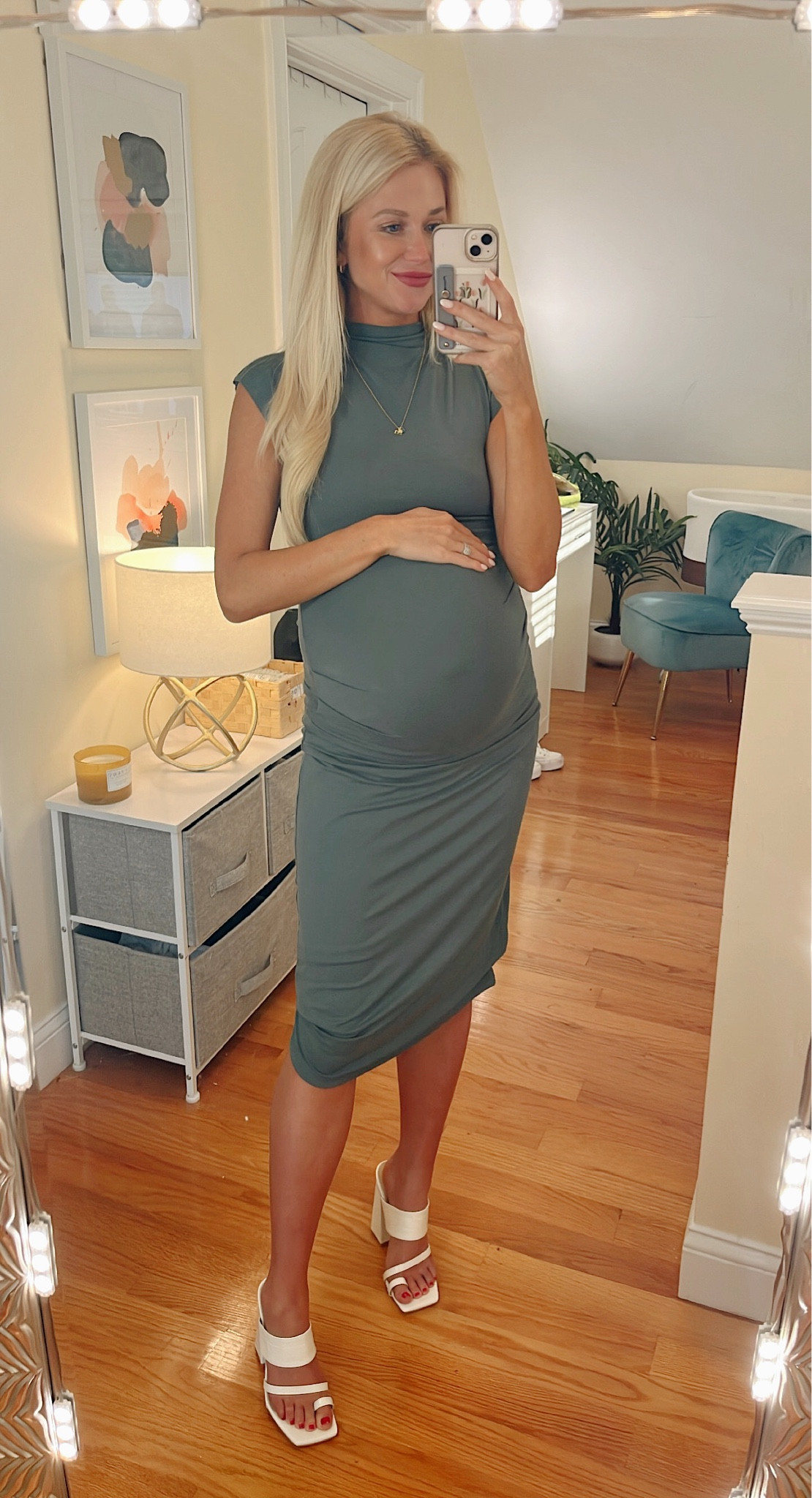 Bump Friendly but non maternity dress from Old Navy - wearing XS 

#LTKsalealert #LTKbump #LTKunder50