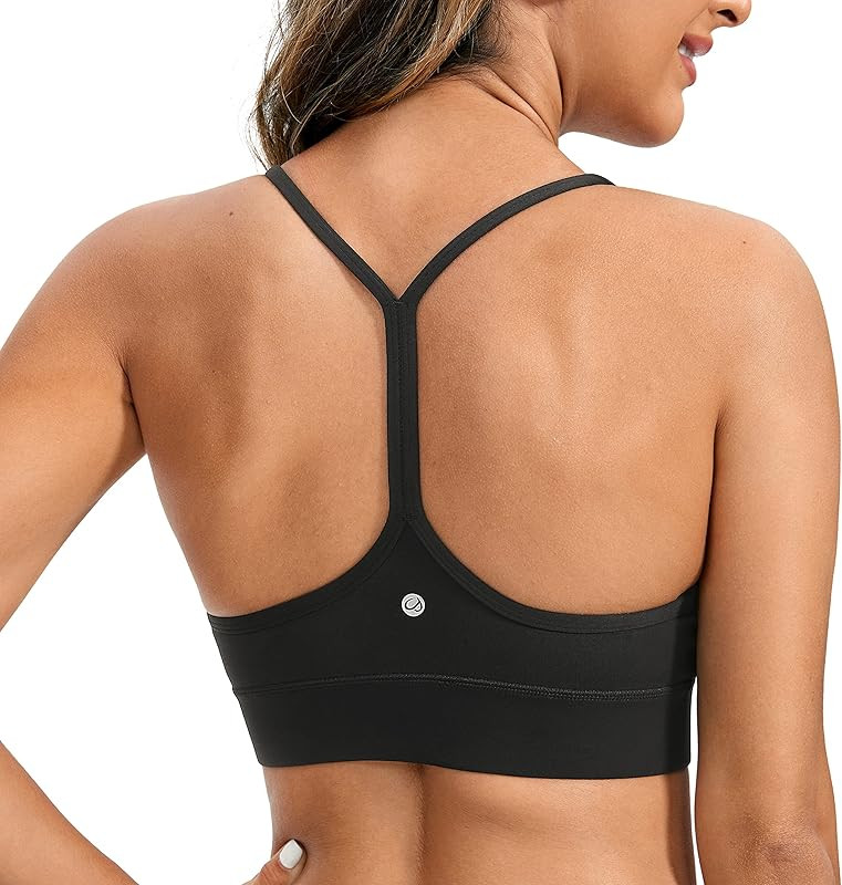 Butterluxe Womens Y-Back Racerback Sports Bra - Spaghetti Straps Wireless Scoop Neck Athletic Pad... | Amazon (US)