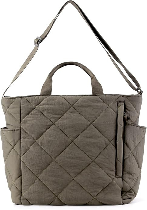 Quilted Tote Bag for Women Puffer Hobo Handbag Lightweight Quilted Padding Shoulder Bag Nylon Pad... | Amazon (US)