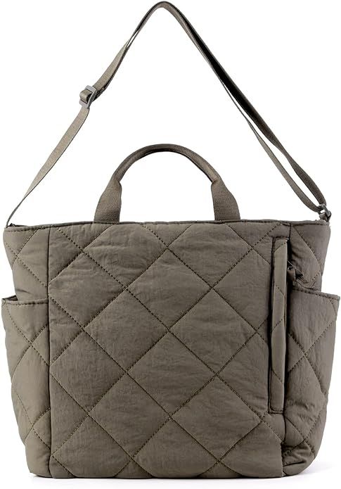 Quilted Tote Bag for Women Puffer Hobo Handbag Lightweight Quilted Padding Shoulder Bag Nylon Pad... | Amazon (US)