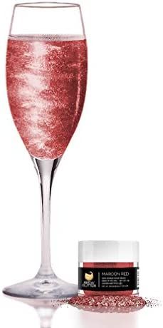 Maroon Red BREW GLITTER Edible Glitter For Wine, Cocktails, Champagne, Drinks & Beverages | 4 Gra... | Amazon (US)