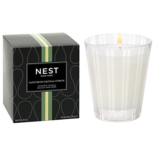 NEST New York Scented Classic Candle, Santorini Olive & Citron - 8.1 oz - Up to 60-Hour Burn Time... | Amazon (US)