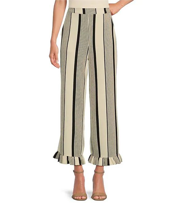 Devra Club Striped High Waisted Coordinating Wide Leg Pants | Dillard's