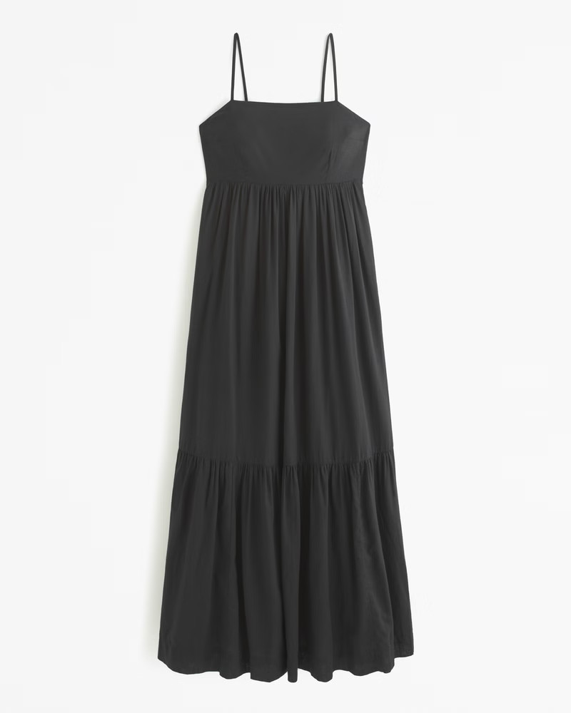 Low Back Tiered Maxi Dress | Abercrombie & Fitch (US)