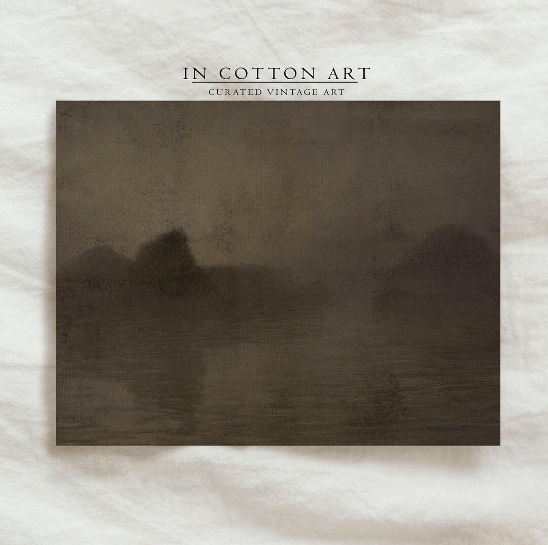 Vintage Dark Abstract Scenery Art Print / Large Moody Landscape PRINTABLE / Antique Distressed Se... | Etsy (US)