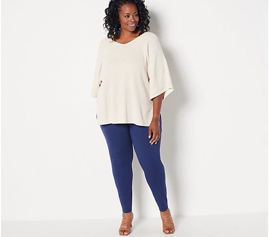 Girl With Curves Regular Ponte Leggings | QVC