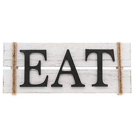 Barnyard Designs Eat Wood Wall Art Sign Rustic Primitive Farmhouse Country Kitchen and Home Wall ... | Walmart (US)