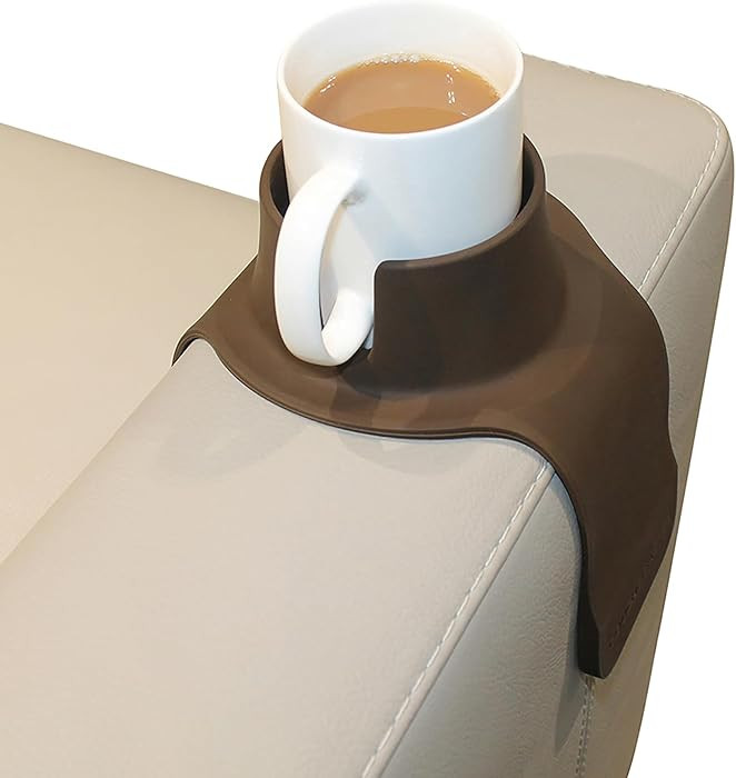 HIT PRODUCTS CouchCoaster® - Original & Patented Armrest Couch Cup Holder, Mocha Brown - A Weigh... | Amazon (US)