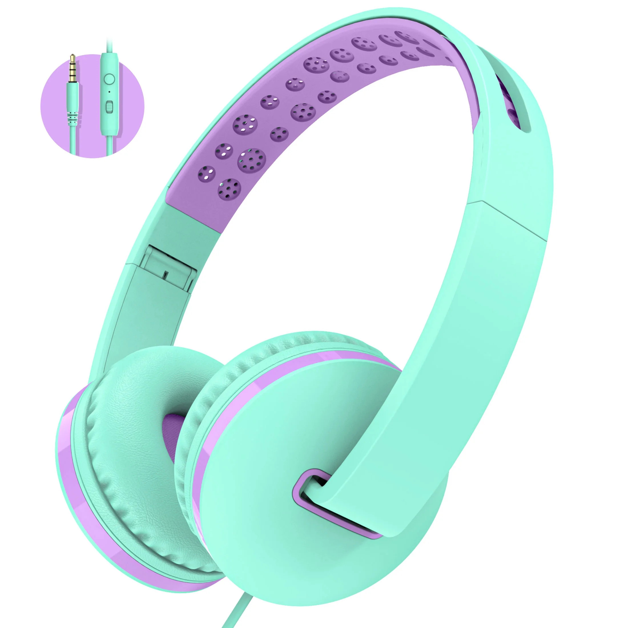 Seenda Kids Headphones for Girls Boys, Wired Kids Headphones with Microphone for School, Lightwei... | Walmart (US)