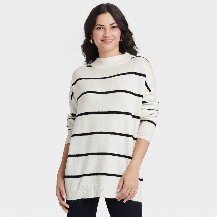 Women's Slouchy Mock Turtleneck Pullover Sweater - A New Day™ | Target