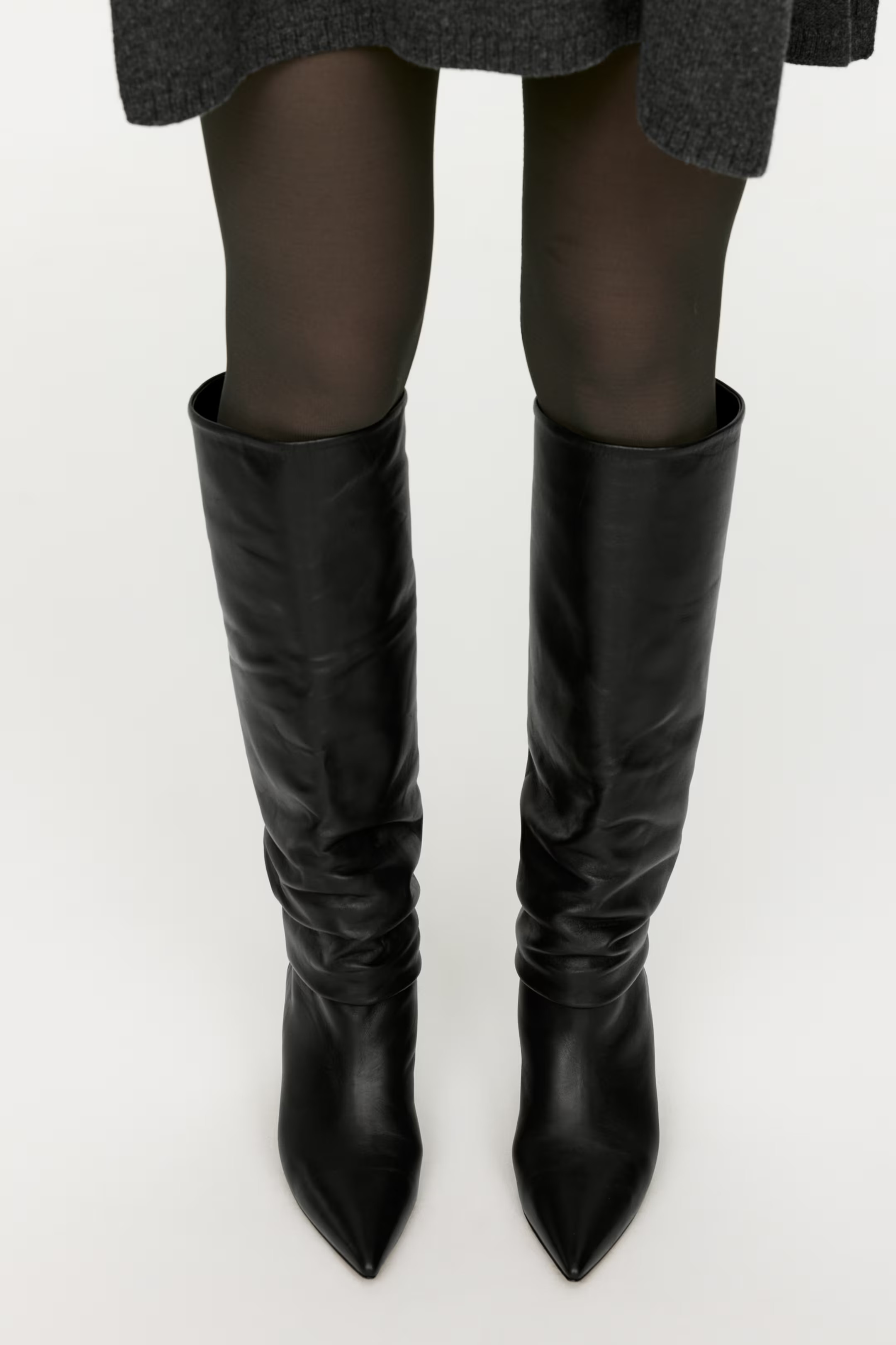 Slouchy Leather Boots | H&M (UK, MY, IN, SG, PH, TW, HK)