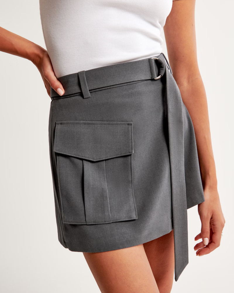 Wrap-Front Utility Mini Skort | Abercrombie & Fitch (US)