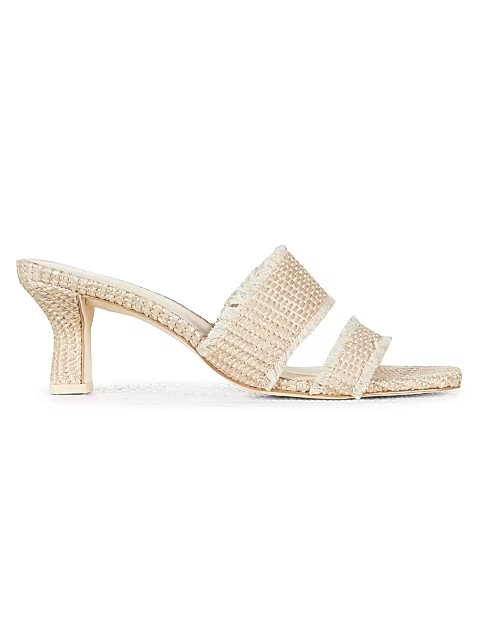 Fae Fringe Raffia Mules | Saks Fifth Avenue