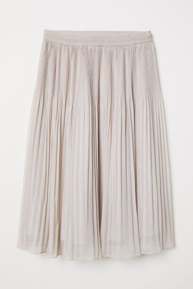 H & M - Pleated Skirt - Gray | H&M (US + CA)