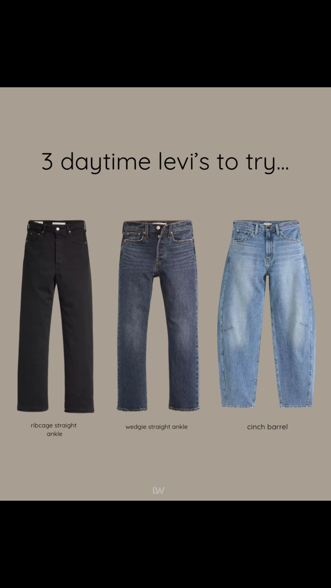 3 classic daytime Levi’s to try! Will work with everything. Grab your tts! 

@levis #levispartner