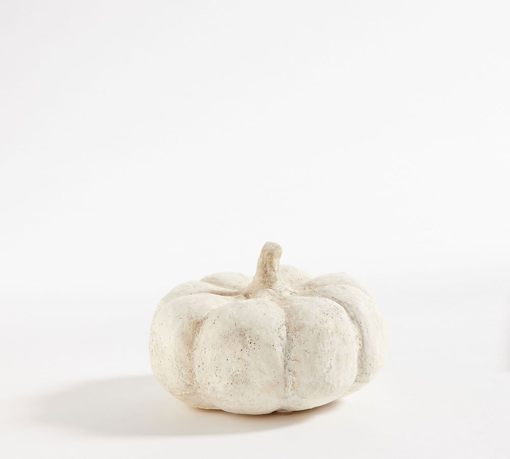 Terra Cotta Pumpkin, Mini, White | Pottery Barn (US)