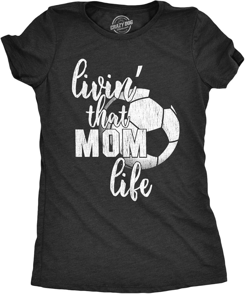 Crazy Dog Womens Funny Mom T Shirts Novelty Sports and Sarcastic Motherhood Tees for Amazing Moms | Amazon (US)