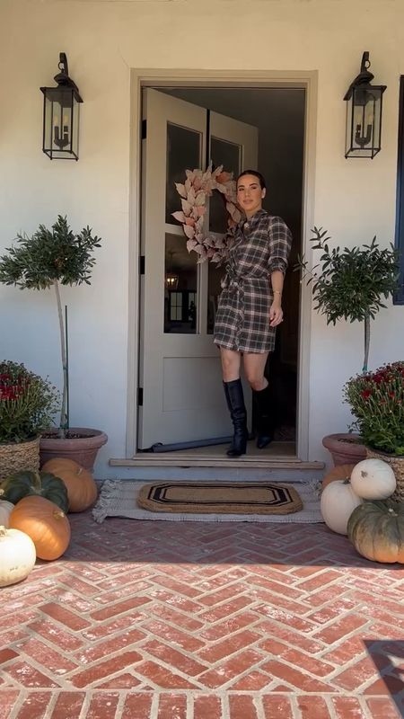 Fall Dress - Fall Flannel - Fall Outfit - Cute Fall Outfit - Style Tips for Fall - Fall Fashion Essentials - Fall Front Porch 

#LTKhome #LTKSeasonal #LTKstyletip