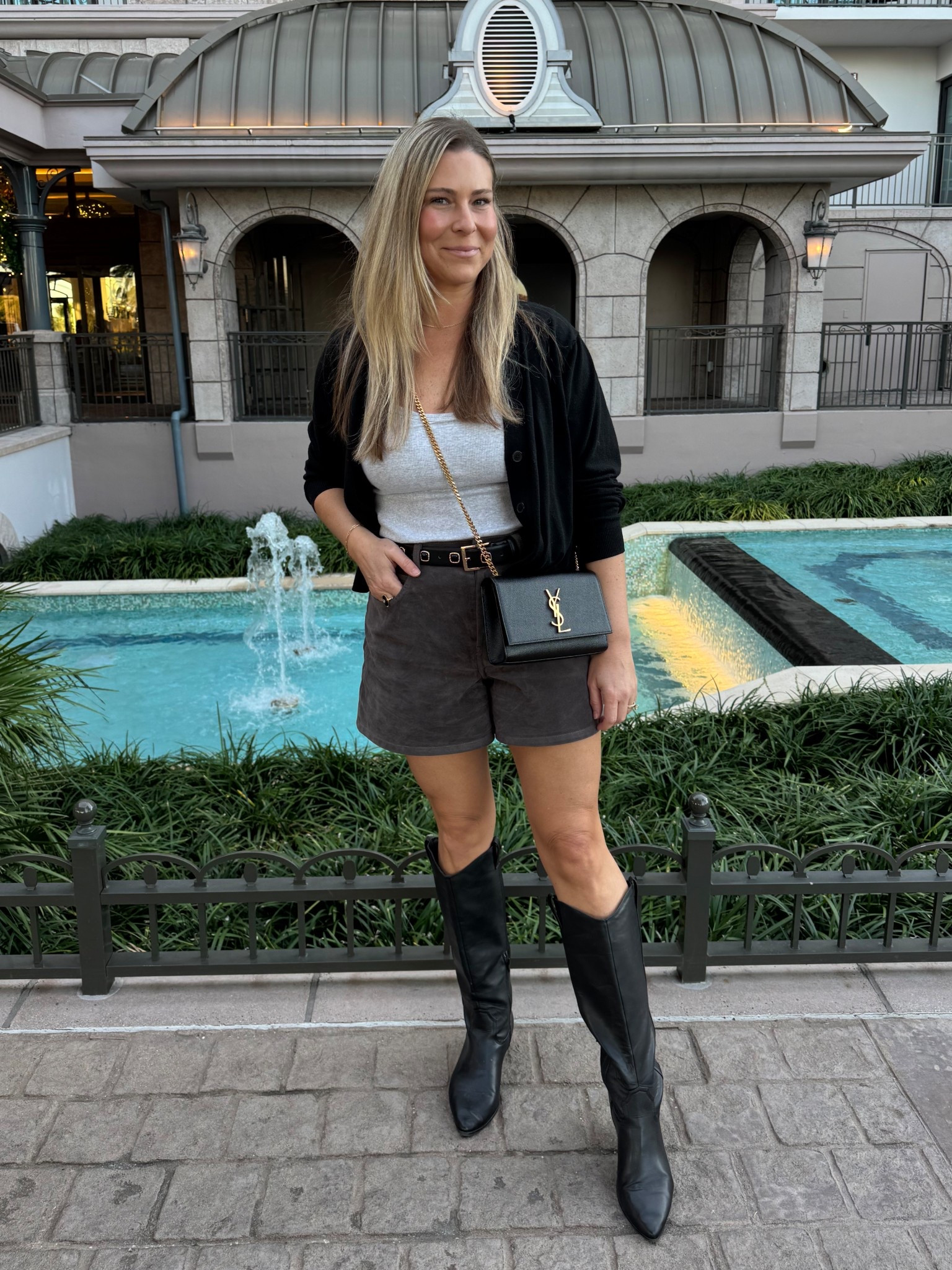 Faux suede shorts on sale! Went up a size but wish I would have stuck to my true size 28. 