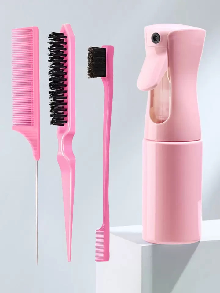 4PCS/Set Watering Can Hair Styling Comb Set Styling Comb Set,3Pcs Hair Styling Comb Set Teasing H... | SHEIN