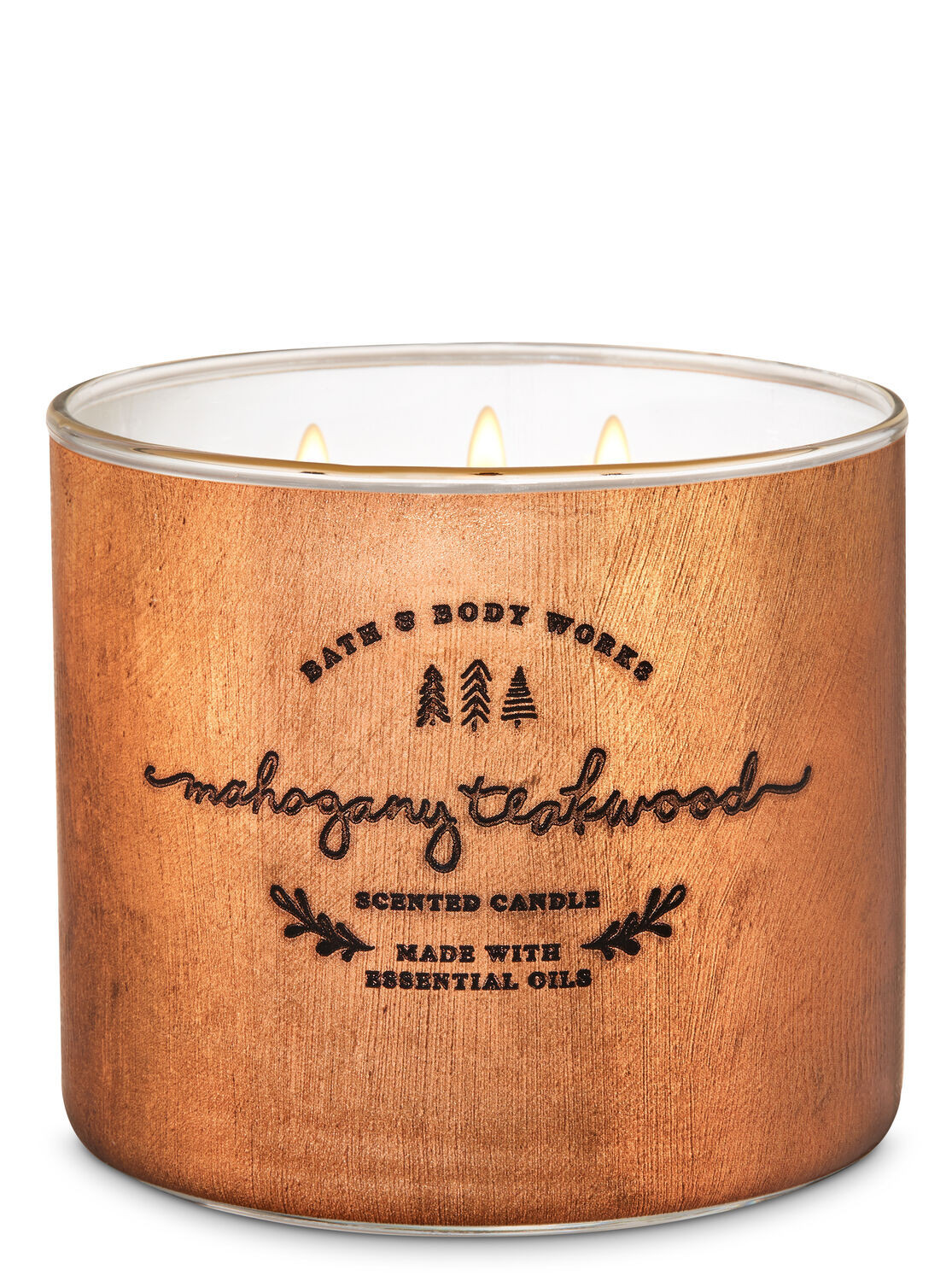 Mahogany Teakwood 3-Wick Candle | Bath & Body Works
